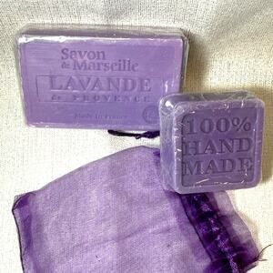 Savan de Marseille Lavande Bar Soap - Made in France Plus BONUS Small Soap Bar